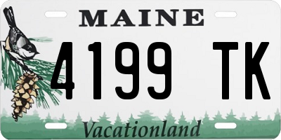 ME license plate 4199TK