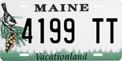 ME license plate 4199TT