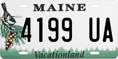 ME license plate 4199UA