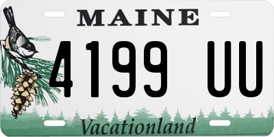 ME license plate 4199UU