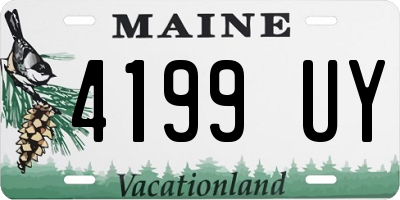 ME license plate 4199UY