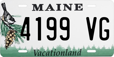 ME license plate 4199VG