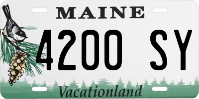 ME license plate 4200SY
