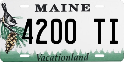 ME license plate 4200TI
