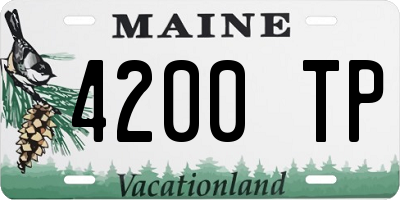 ME license plate 4200TP