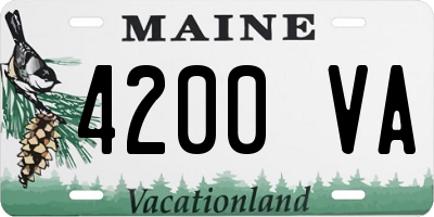 ME license plate 4200VA