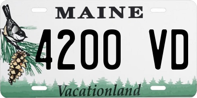 ME license plate 4200VD