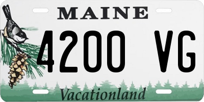 ME license plate 4200VG