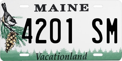 ME license plate 4201SM