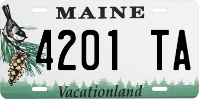 ME license plate 4201TA