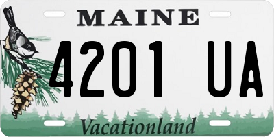 ME license plate 4201UA