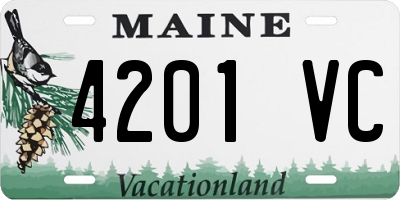ME license plate 4201VC