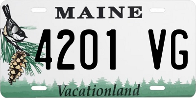 ME license plate 4201VG