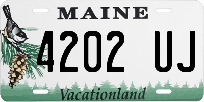 ME license plate 4202UJ