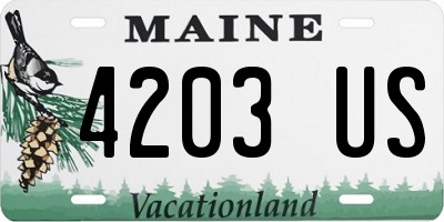ME license plate 4203US