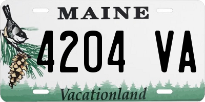 ME license plate 4204VA