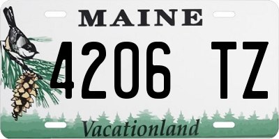 ME license plate 4206TZ