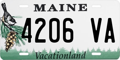 ME license plate 4206VA
