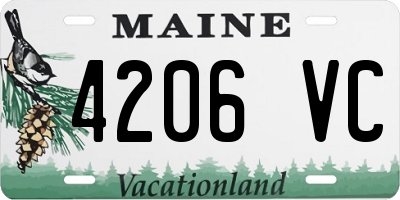 ME license plate 4206VC