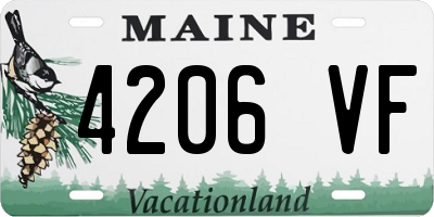 ME license plate 4206VF