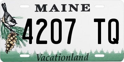 ME license plate 4207TQ