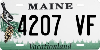 ME license plate 4207VF