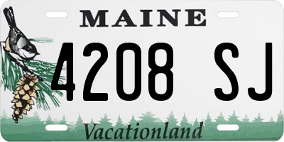 ME license plate 4208SJ
