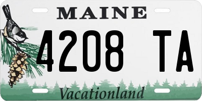 ME license plate 4208TA