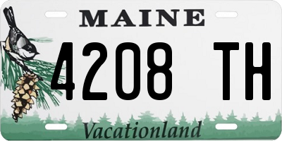ME license plate 4208TH