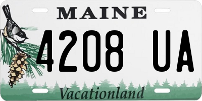 ME license plate 4208UA