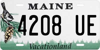 ME license plate 4208UE