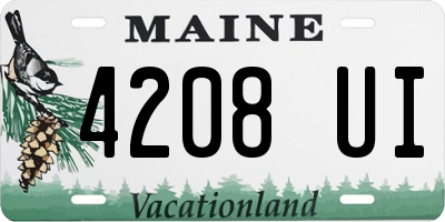 ME license plate 4208UI