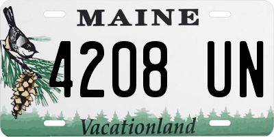 ME license plate 4208UN