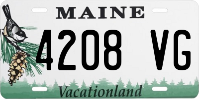 ME license plate 4208VG