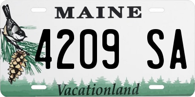 ME license plate 4209SA