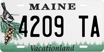 ME license plate 4209TA