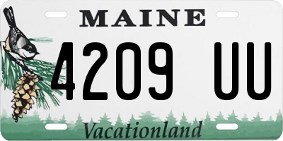 ME license plate 4209UU