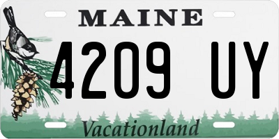 ME license plate 4209UY