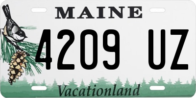 ME license plate 4209UZ