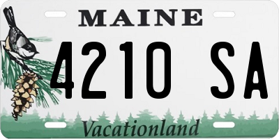 ME license plate 4210SA