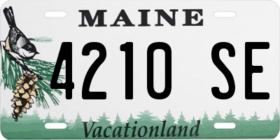 ME license plate 4210SE