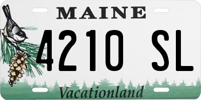 ME license plate 4210SL