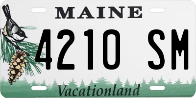 ME license plate 4210SM