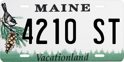 ME license plate 4210ST