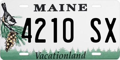 ME license plate 4210SX