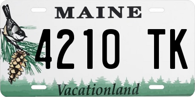 ME license plate 4210TK