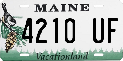ME license plate 4210UF
