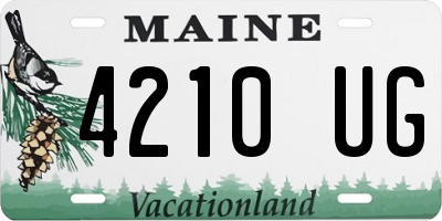 ME license plate 4210UG