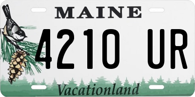 ME license plate 4210UR
