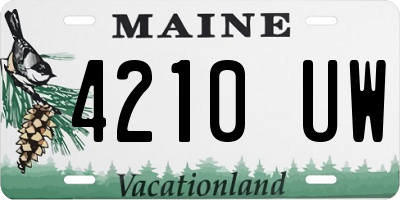 ME license plate 4210UW